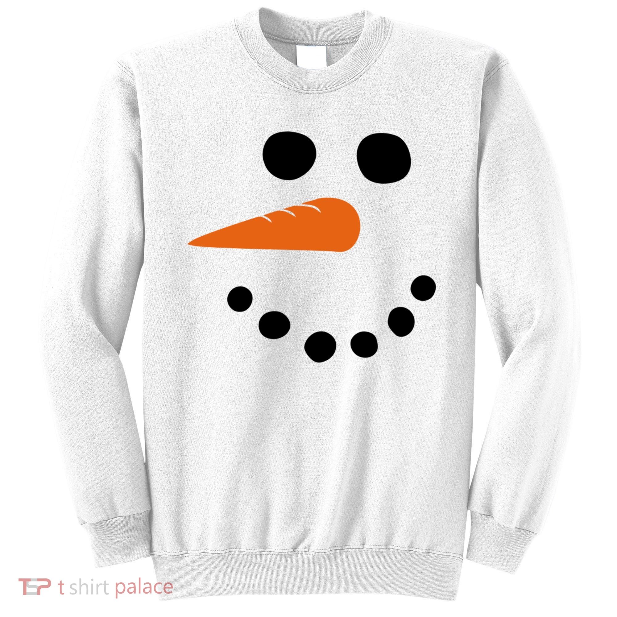 Winter Snowman Snow Face Sweatshirt