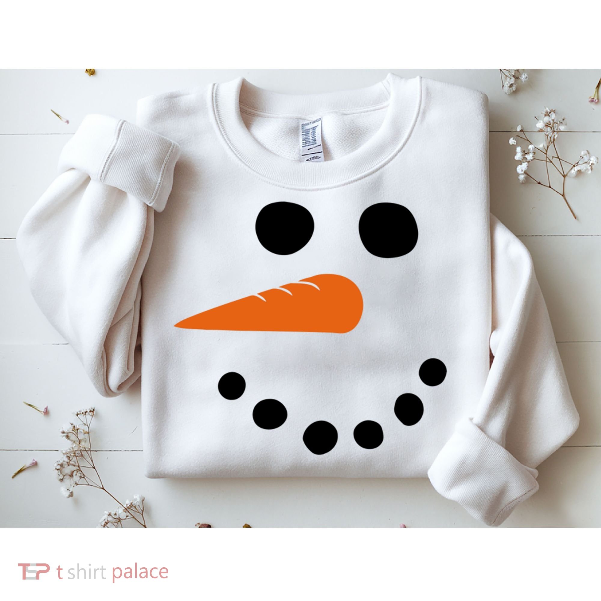 Winter Snowman Snow Face Sweatshirt