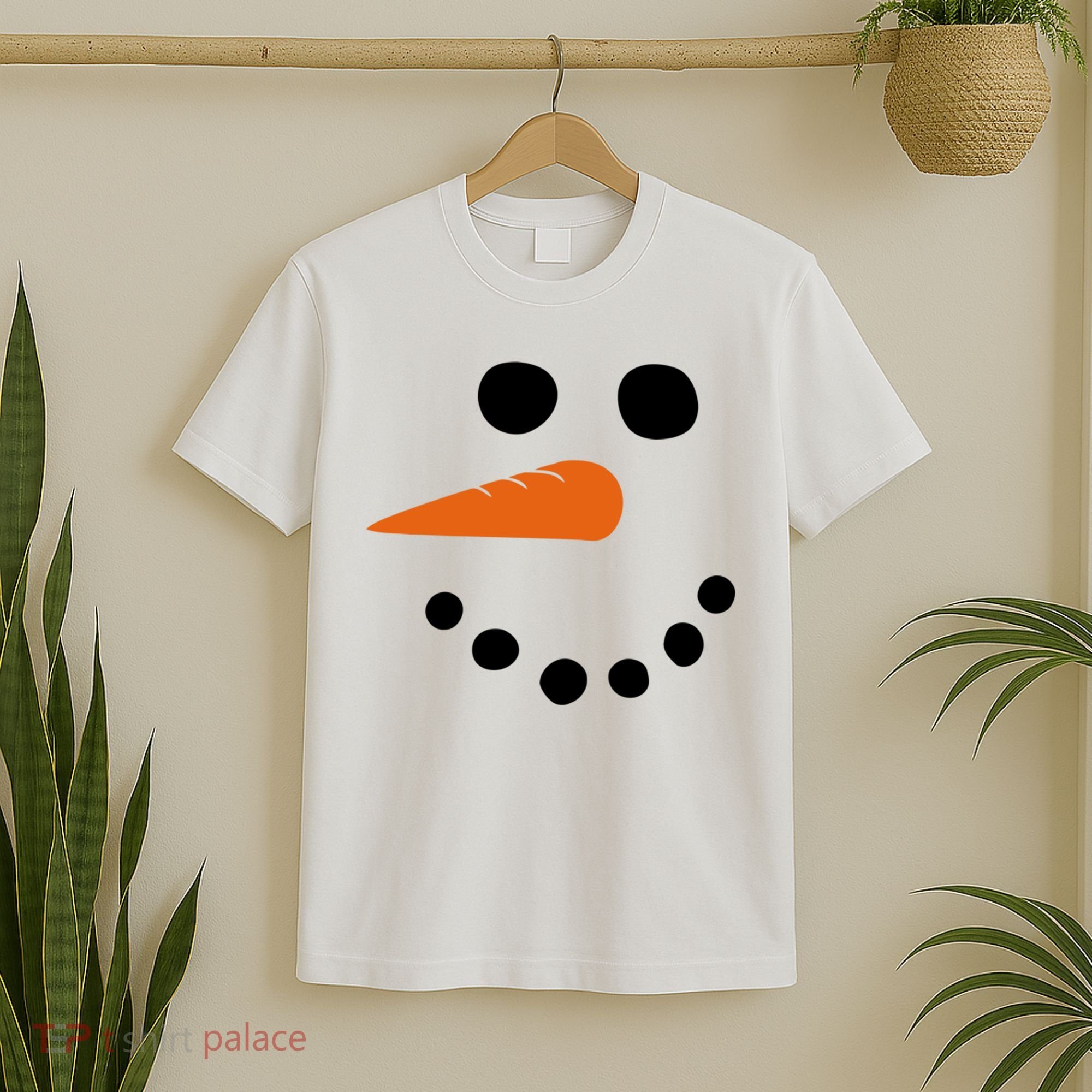 Winter Snowman Snow Face T-Shirt