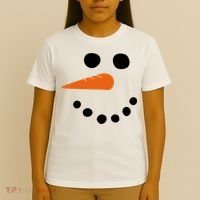 Winter Snowman Snow Face T-Shirt thumb 4
