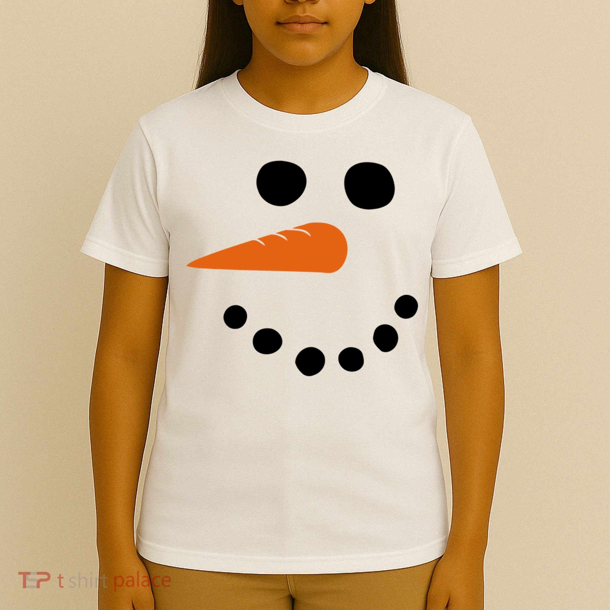 Winter Snowman Snow Face T-Shirt