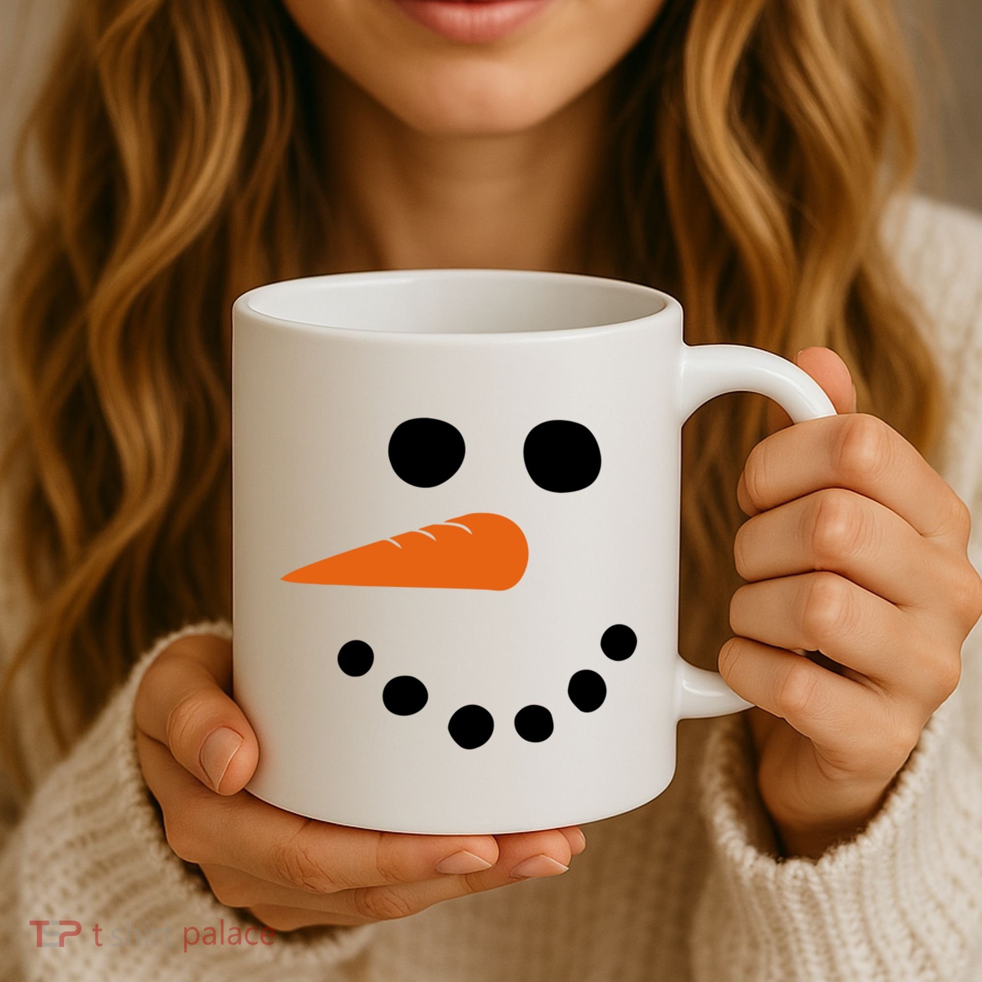 Winter Snowman Snow Face Coffee Mug