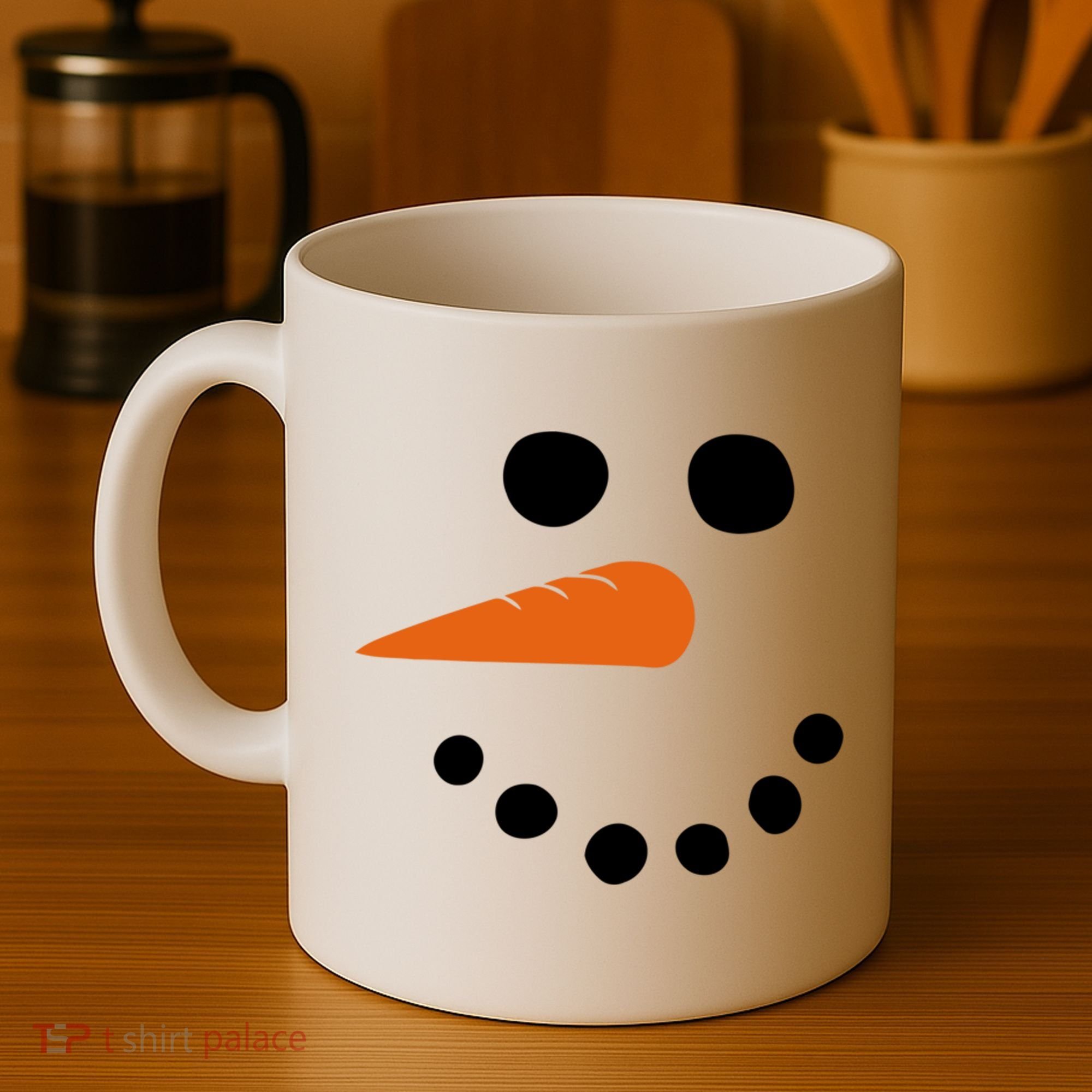 Winter Snowman Snow Face Coffee Mug