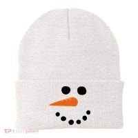 Winter Snowman Snow Face Beanie thumb 0