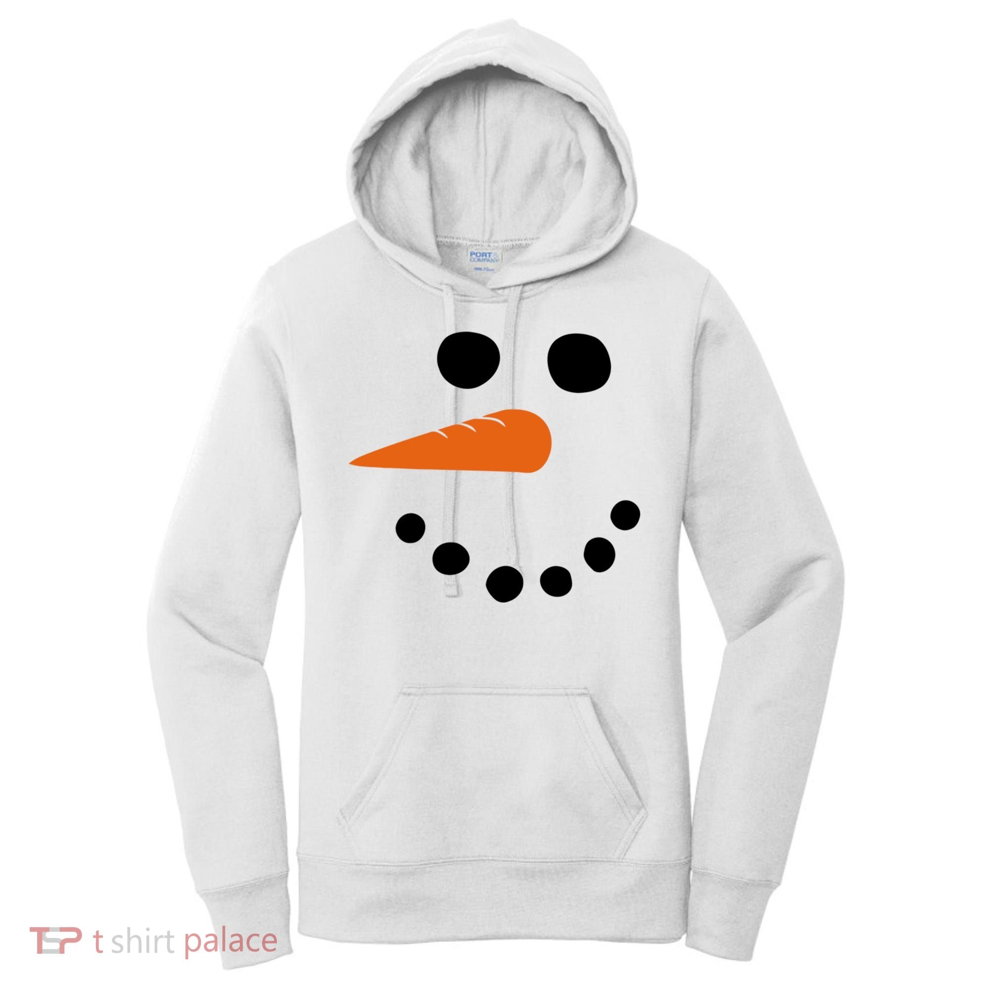 Winter Snowman Snow Face Women's Hoodie