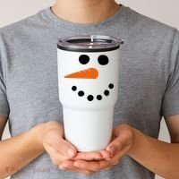 Winter Snowman Snow Face Tumbler thumb 2