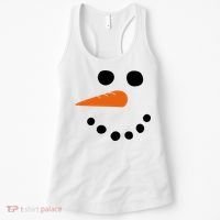 Winter Snowman Snow Face Women's Tank Top thumb 0