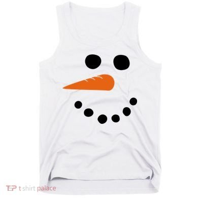 Winter Snowman Snow Face Tank Top