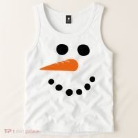 Winter Snowman Snow Face Tank Top thumb 2