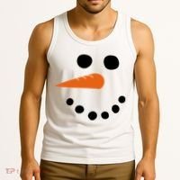 Winter Snowman Snow Face Tank Top thumb 3