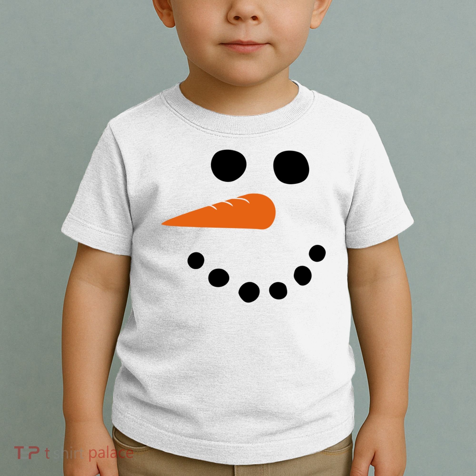 Winter Snowman Snow Face Toddler T-Shirt