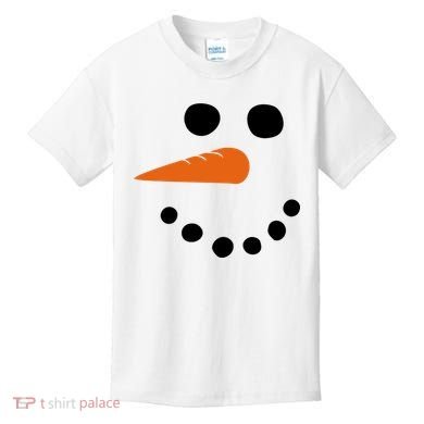 Winter Snowman Snow Face Kids T-Shirt