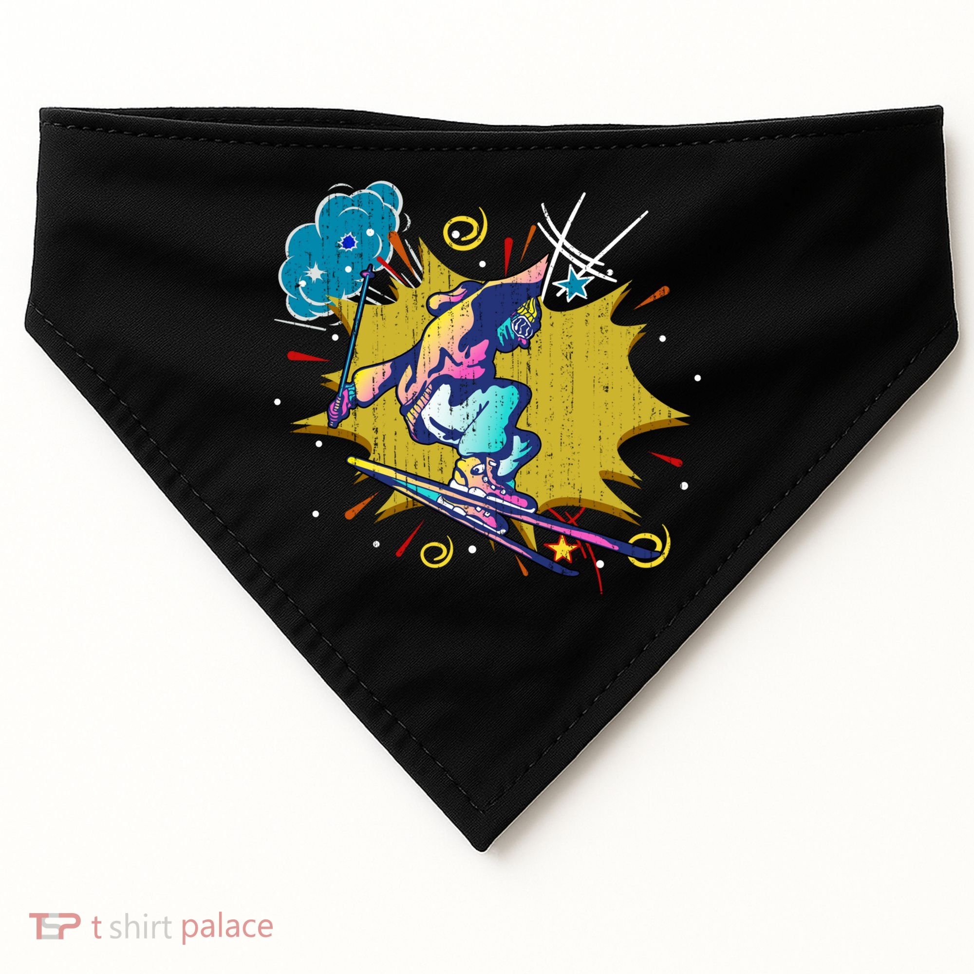 Winter Sports Ski Instructor Skier Skiing Lover Ski Gift USA-Made Doggie Bandana