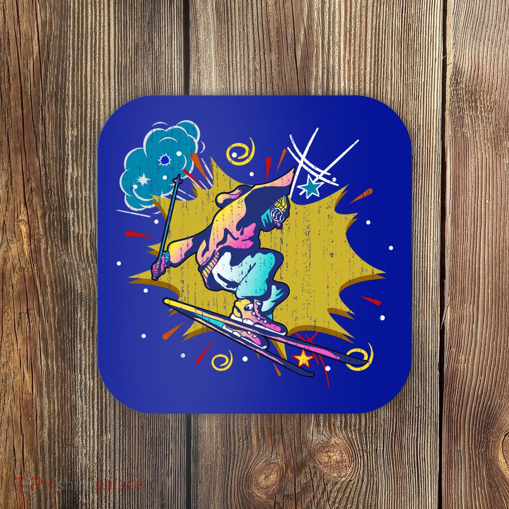 Winter Sports Ski Instructor Skier Skiing Lover Ski Gift Coaster