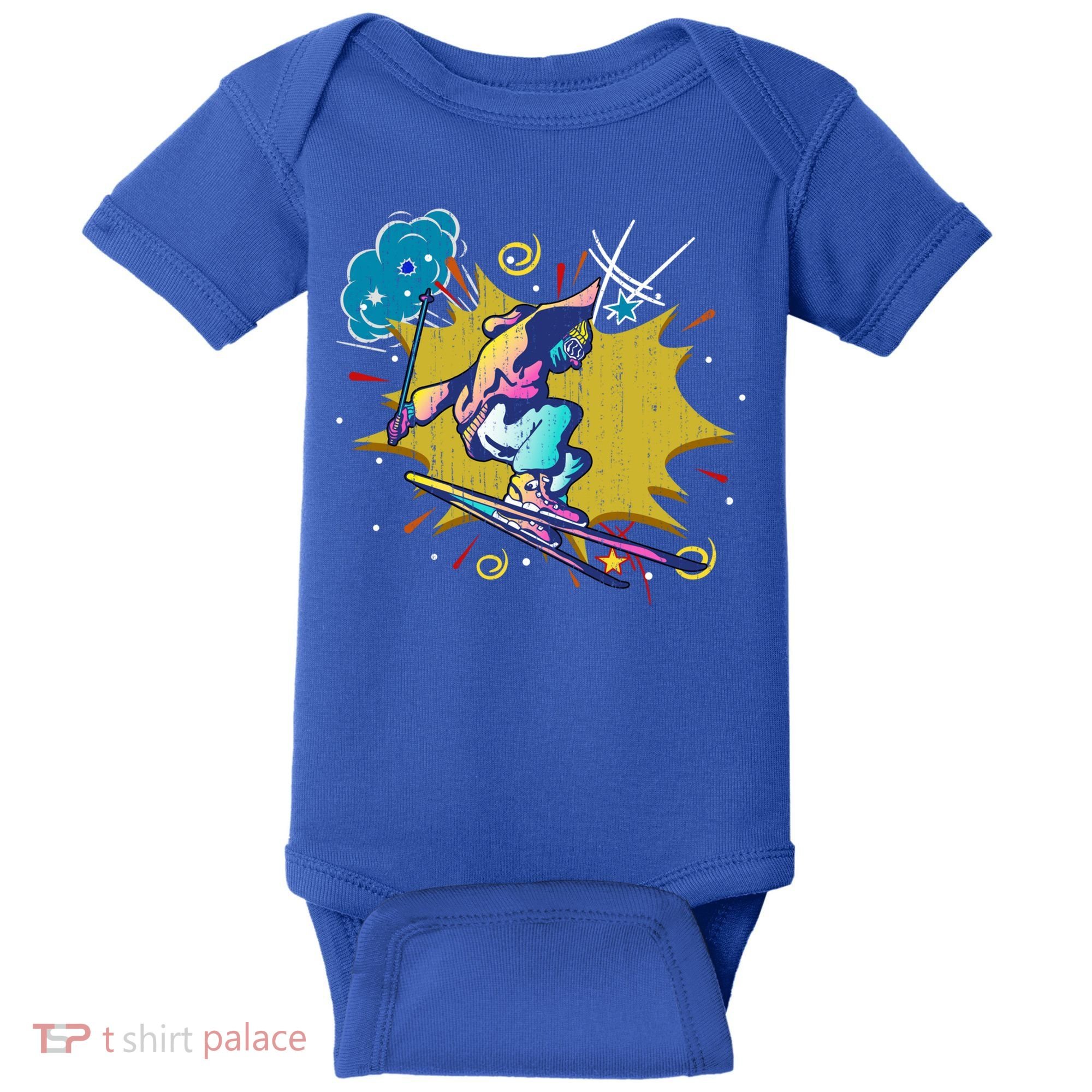 Winter Sports Ski Instructor Skier Skiing Lover Ski Gift Baby Bodysuit
