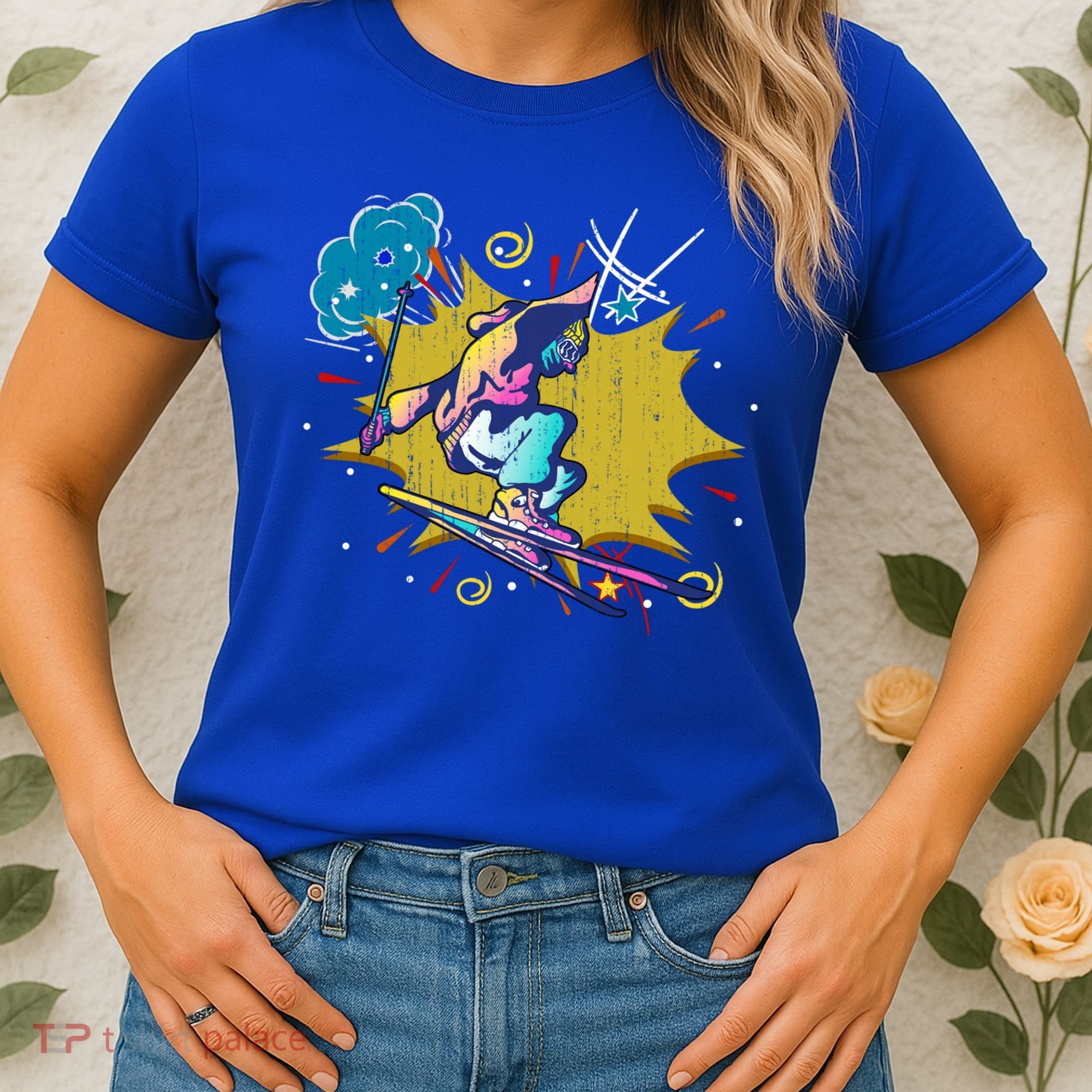 Winter Sports Ski Instructor Skier Skiing Lover Ski Gift Women's T-Shirt
