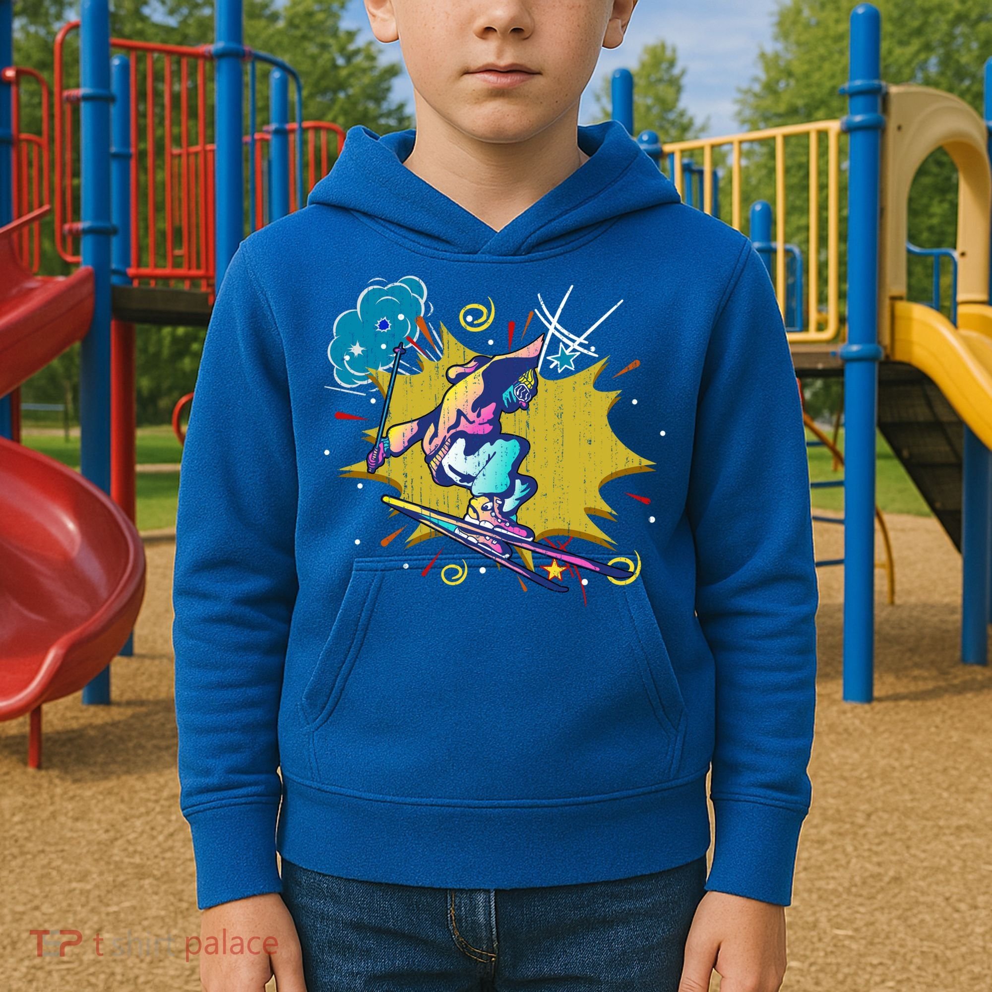 Winter Sports Ski Instructor Skier Skiing Lover Ski Gift Kids Hoodie