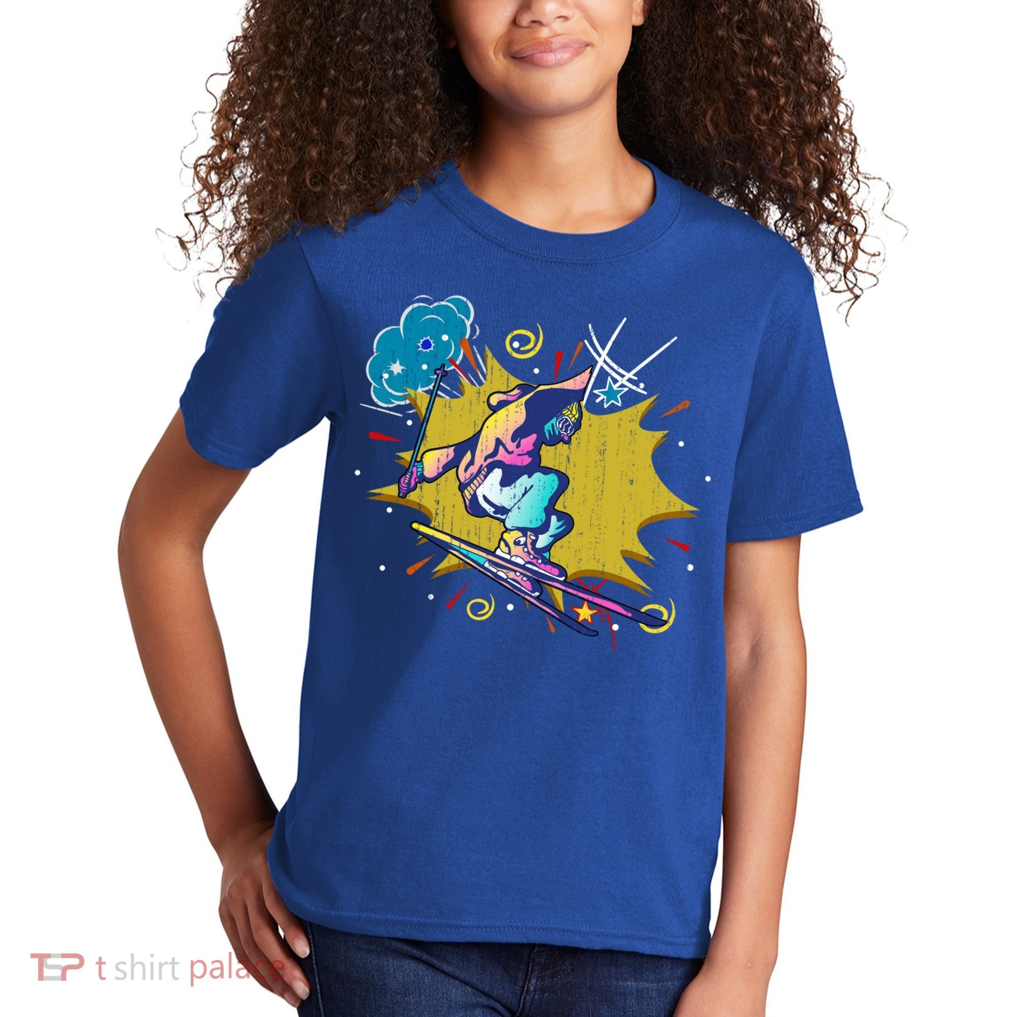 Winter Sports Ski Instructor Skier Skiing Lover Ski Gift Kids T-Shirt