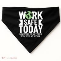 Work Safe Today World Day For Safety And Health USA-Made Doggie Bandana thumb 0