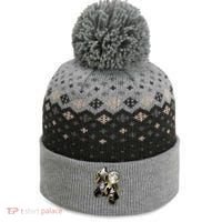Wolf Shirt Three Wolves Moon Wolf Moon The Baniff Cuffed Pom Beanie thumb 0