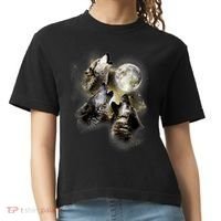 Wolf Shirt Three Wolves Moon Wolf Moon Comfort Colors Boxy T-Shirt thumb 0