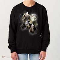 Wolf Shirt Three Wolves Moon Wolf Moon Women's Sweatshirt thumb 0