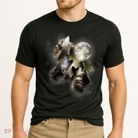 Wolf Shirt Three Wolves Moon Wolf Moon Cooling Performance Crew T-Shirt thumb 2
