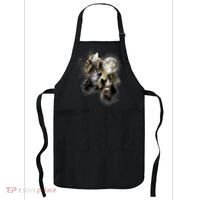 Wolf Shirt Three Wolves Moon Wolf Moon Apron thumb 0