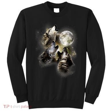 Wolf Shirt Three Wolves Moon Wolf Moon Sweatshirt