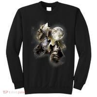 Wolf Shirt Three Wolves Moon Wolf Moon Sweatshirt thumb 0