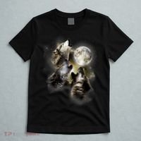 Wolf Shirt Three Wolves Moon Wolf Moon T-Shirt thumb 5