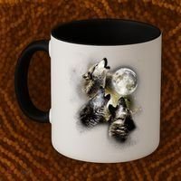 Wolf Shirt Three Wolves Moon Wolf Moon Coffee Mug thumb 2