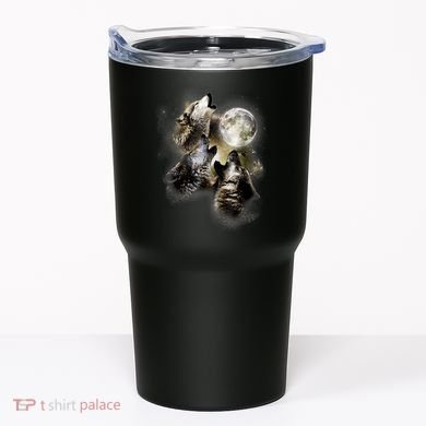 Wolf Shirt Three Wolves Moon Wolf Moon Tumbler