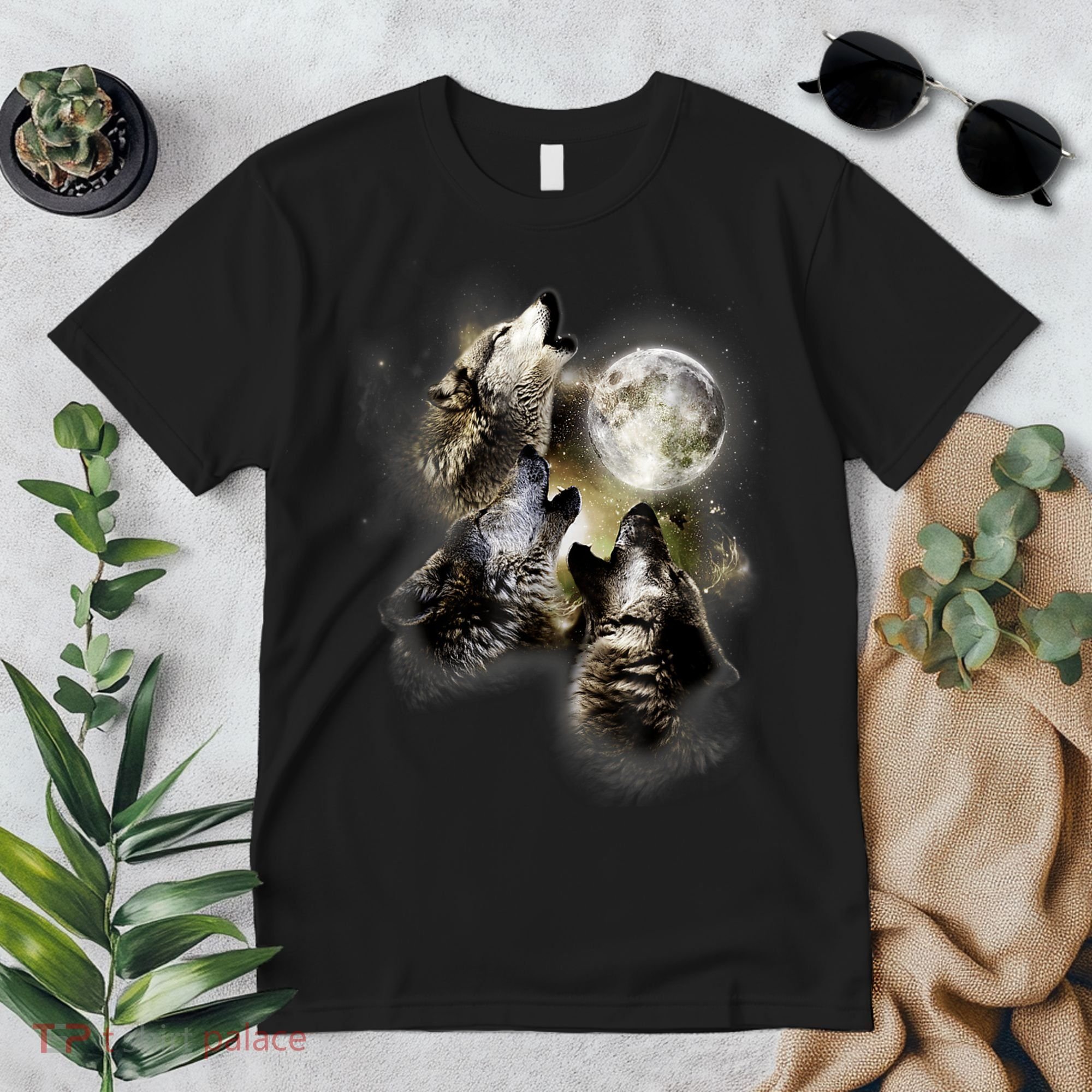 Wolf Shirt Three Wolves Moon Wolf Moon Premium T-Shirt
