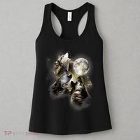 Wolf Shirt Three Wolves Moon Wolf Moon Women's Tank Top thumb 3