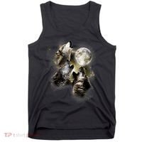 Wolf Shirt Three Wolves Moon Wolf Moon Tank Top thumb 0