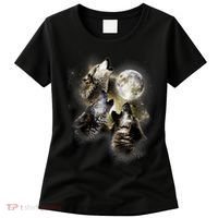 Wolf Shirt Three Wolves Moon Wolf Moon Women's T-Shirt thumb 0