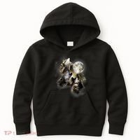 Wolf Shirt Three Wolves Moon Wolf Moon Kids Hoodie thumb 0