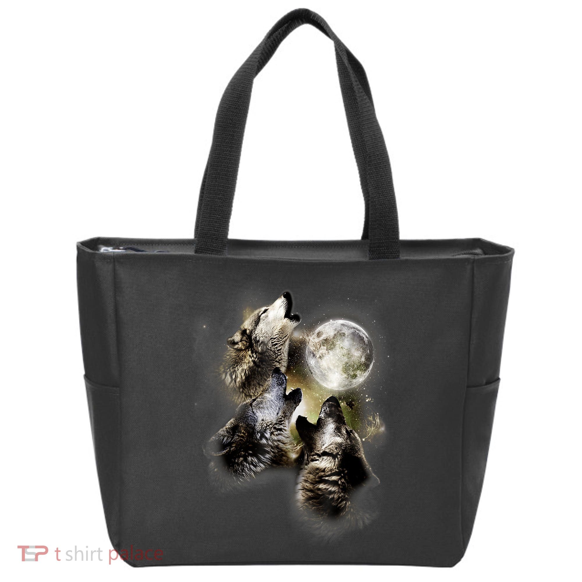 Wolf Shirt Three Wolves Moon Wolf Moon Tote Bag