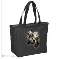 Wolf Shirt Three Wolves Moon Wolf Moon Tote Bag thumb 2