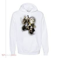 Wolf Shirt Three Wolves Moon Wolf Moon Comfort Colors Garment-Dyed Hooded Sweatshirt thumb 0