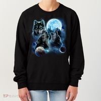 Wolf Shirt Three Wolves Moon Wolf Moon Women's Sweatshirt thumb 0