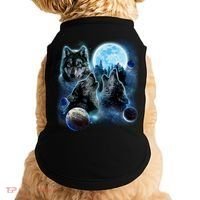 Wolf Shirt Three Wolves Moon Wolf Moon Doggie Tank thumb 0