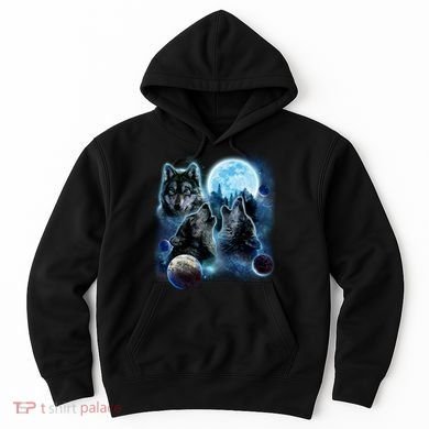 Wolf Shirt Three Wolves Moon Wolf Moon Hoodie
