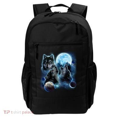 Wolf Shirt Three Wolves Moon Wolf Moon Backpack