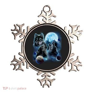Wolf Shirt Three Wolves Moon Wolf Moon Ornament