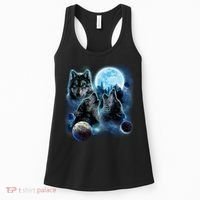 Wolf Shirt Three Wolves Moon Wolf Moon Women's Tank Top thumb 0