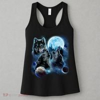 Wolf Shirt Three Wolves Moon Wolf Moon Women's Tank Top thumb 3