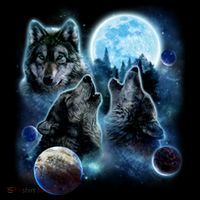 Wolf Shirt Three Wolves Moon Wolf Moon Toddler Hoodie thumb 2