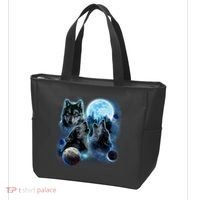 Wolf Shirt Three Wolves Moon Wolf Moon Tote Bag thumb 3